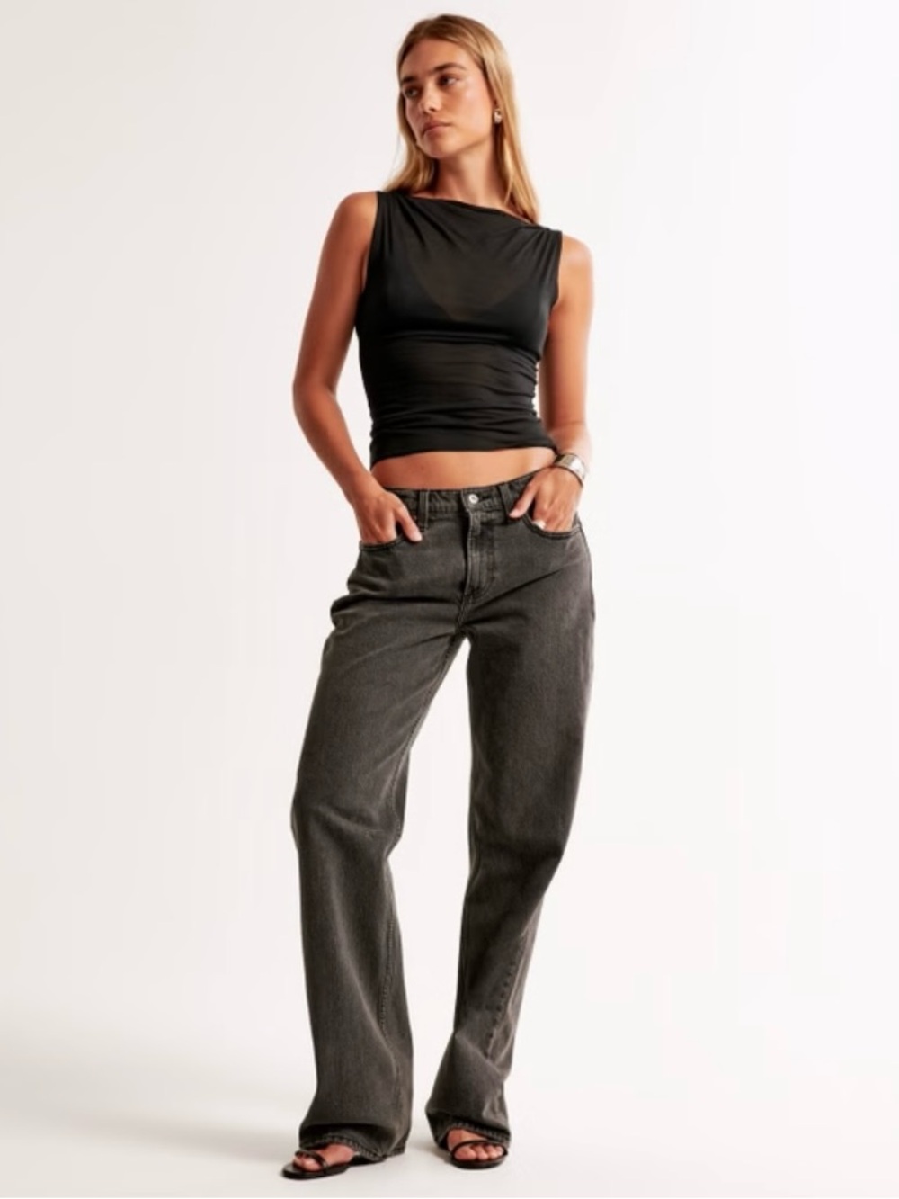 Abercrombie & fitch curve love low rise baggy jean